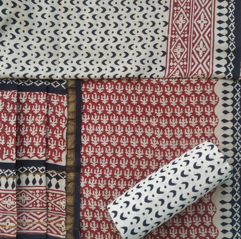 Bagru Print Chanderi Silk Suit Set (CHA25)